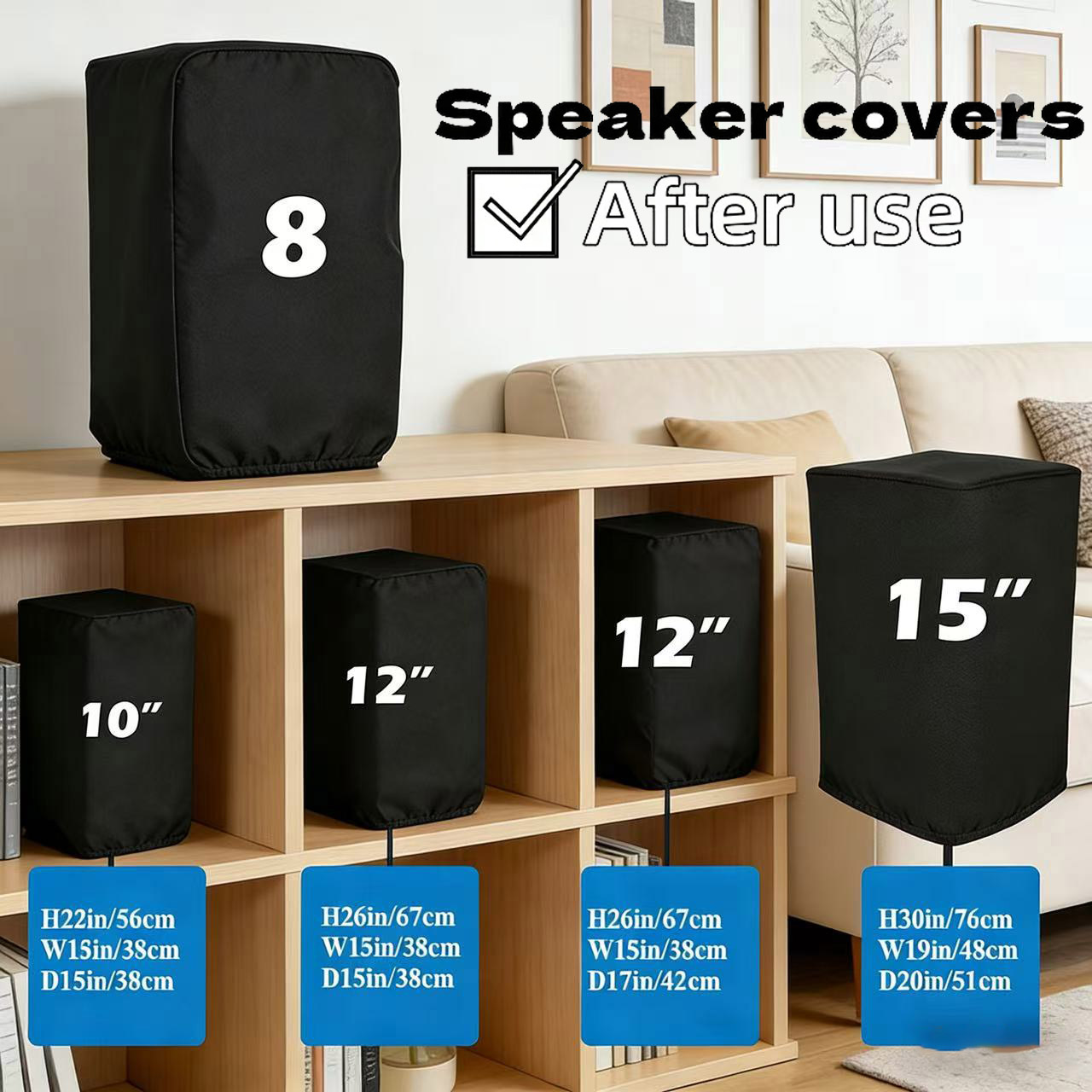 Home Cinema Theatre - Dayanıklı Siyah 210D Oxford Kumaş Hoparlör