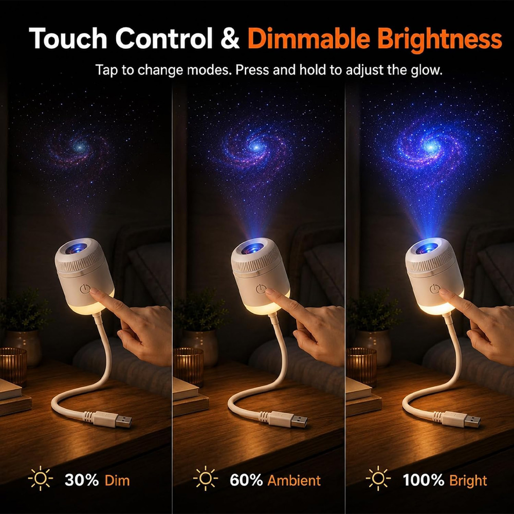 Home Cinema Led Projector - 24 Slaytlı Döndürülebilir Galaksi Yıldızlı Gökyüzü