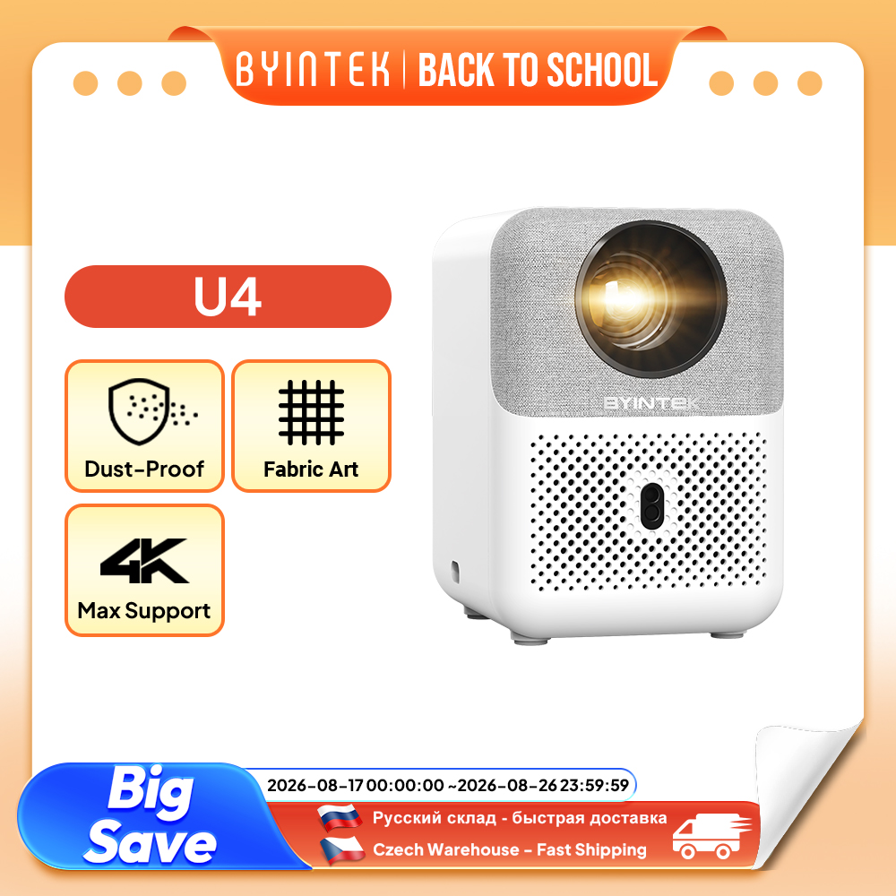 Home Cinema Complet - BYINTEK Full HD Mini Projektör U4
