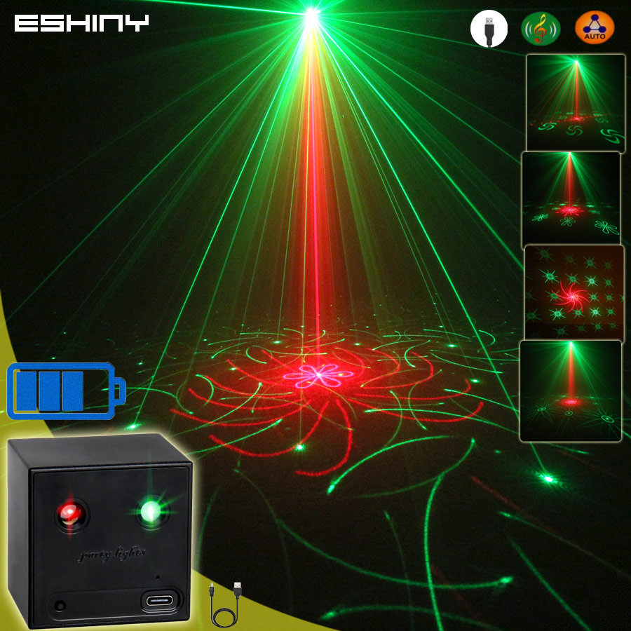 Home Cinema Led Projector - ESHINY Mini 2in1 Şarj Edilebilir R&G