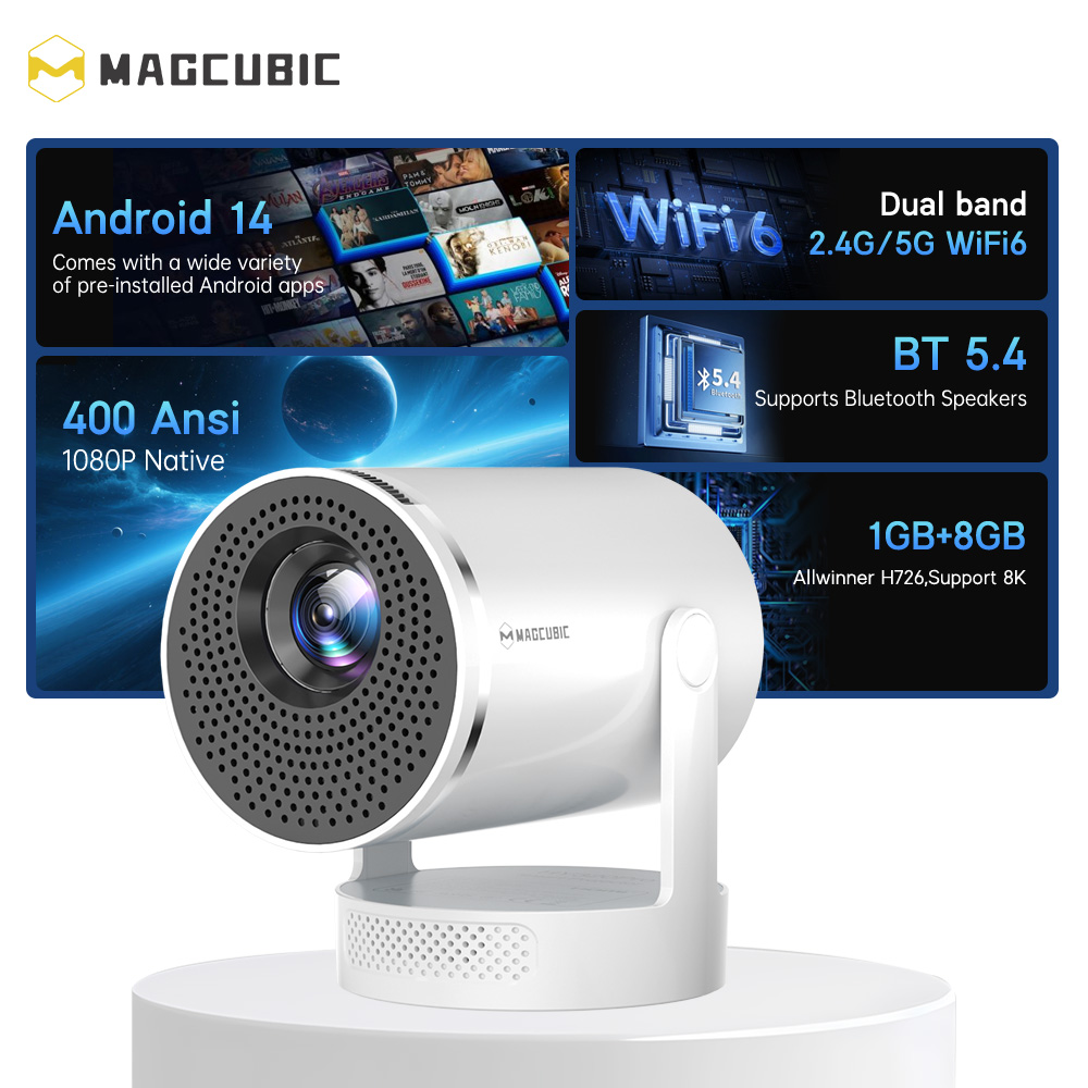Magcubic Android 14 Yerel 1080 - Home Cinema Complet incelemesi ve fiyatı