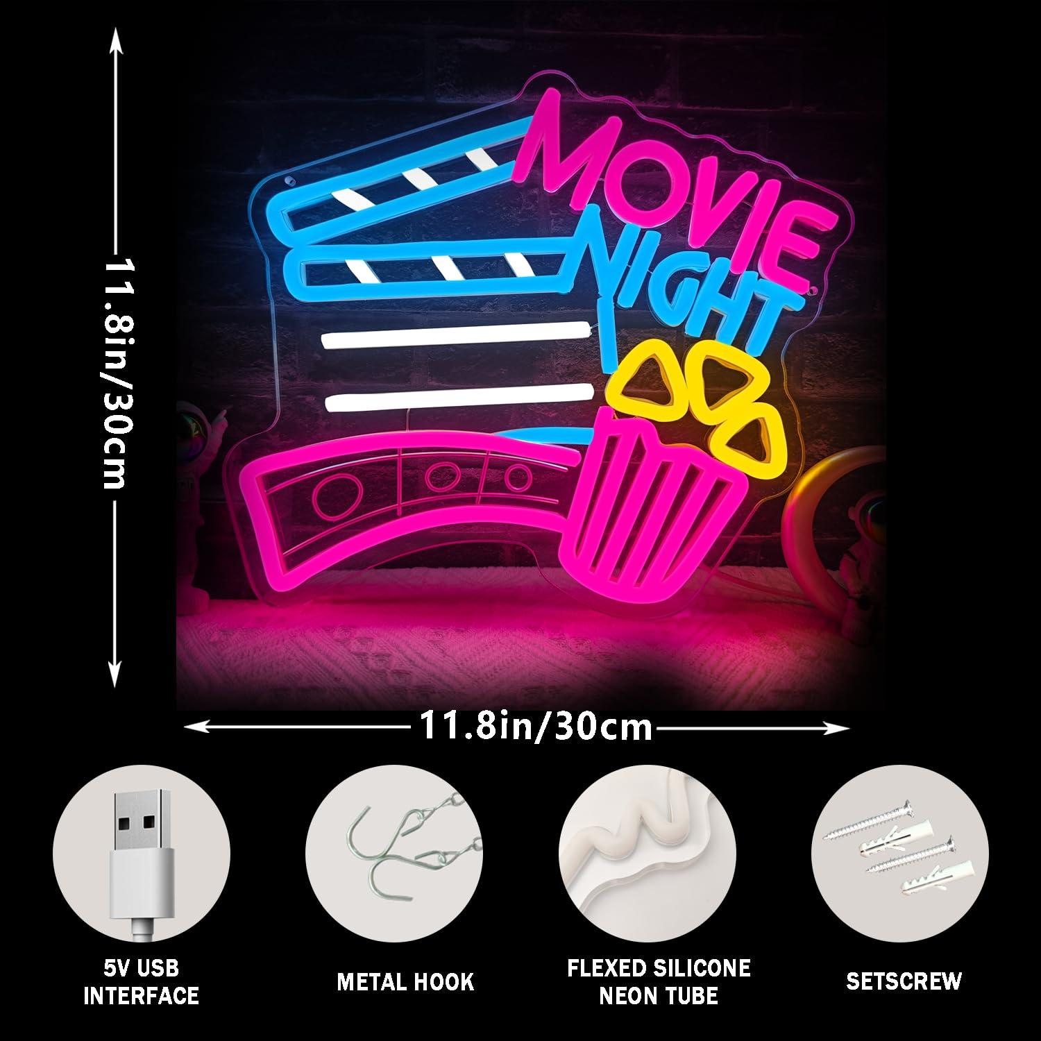 Film Gecesi Neon Tabelası USB  - Home Cinema Gifts incelemesi ve fiyatı
