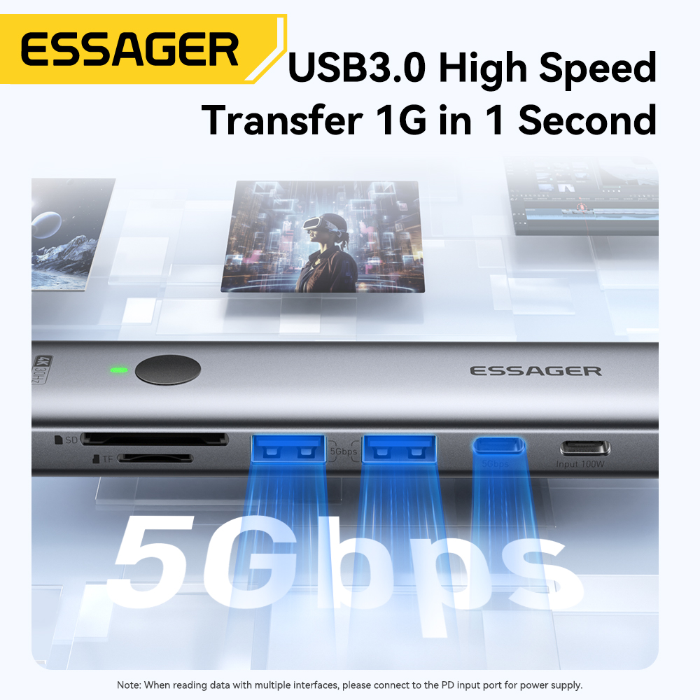 Essager USB C HUB 4K 7'si 1 ar - Home Cinema Usb incelemesi ve fiyatı